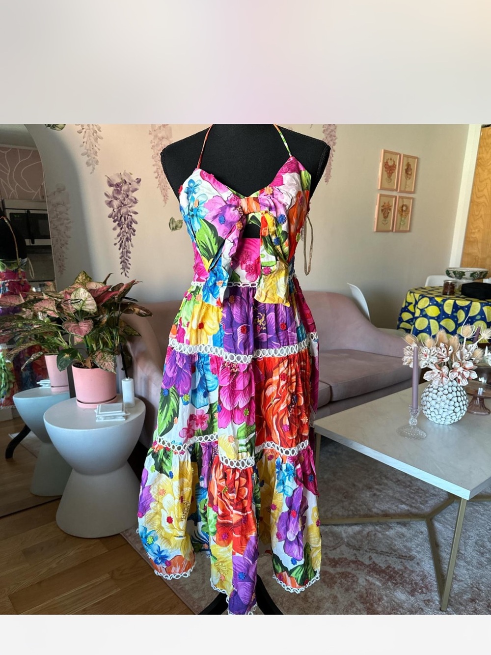 Colorful Floral Tiered Sundress
